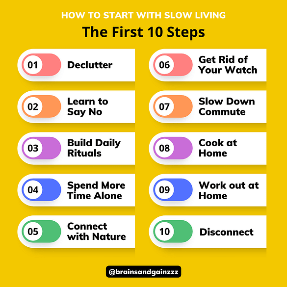 How to Start with Slow Living The First 10 Steps